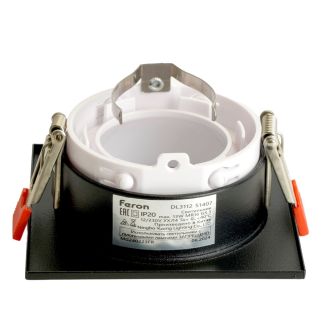 Светильник встраиваемый Feron DL3112 потолочный MR16 G5.3 черный + белый, 51407