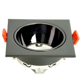 Светильник встраиваемый Feron DL3112 потолочный MR16 G5.3 черный + черный хром, 51408