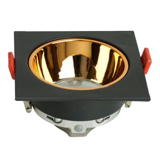 Светильник встраиваемый Feron DL3112 потолочный MR16 G5.3 черный + золото, 51409