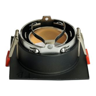 Светильник встраиваемый Feron DL3112 потолочный MR16 G5.3 черный + золото, 51409