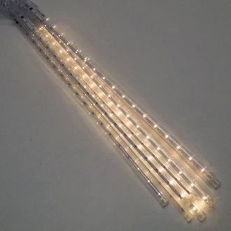 Светодиодная гирлянда Feron CL586 занавес Сосульки 4.5*0.5м + сетевой шнур 3м, 2700K динамичный, c питанием от сети 230V, прозрачный шнур, 51452