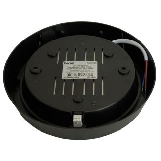 Светильник светодиодный Feron AL3020 в пластиковом корпусе 15W 4000K IP20 черный, 51473