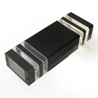Светильник садово-парковый Feron.ONE DH0807-P, на стену вверх/вниз, 2*GU10 220-240V, черный пластик, 51539