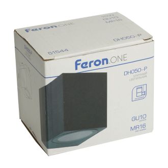 Светильник садово-парковый Feron.ONE DH050-P, на стену, GU10 220-240V, черный пластик, 51544