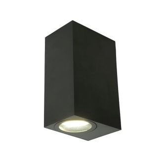Светильник садово-парковый Feron.ONE DH051-P, на стену, 2*GU10 220-240V, черный пластик, 51546