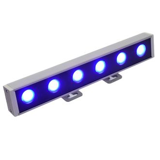 Светодиодный линейный прожектор для подсветки стен, синий, 250*40*25mm, 6W DC24V, IP65, Feron LL-893, 51566