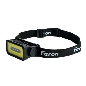 Фонарь налобный FERON TH2315 c аккумулятором 5W, 2000mAh IP44, USB type-C, ABS пластик, 51620