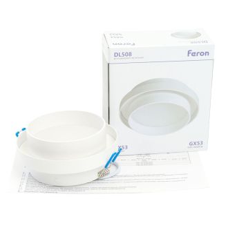 Светильник встраиваемый Feron DL508 потолочный GX53 белый, 51668