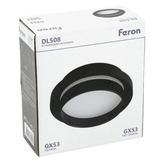 Светильник встраиваемый Feron DL508 потолочный GX53 черный, 51669