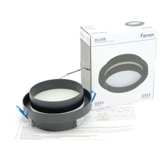 Светильник встраиваемый Feron DL508 потолочный GX53 черный, 51669