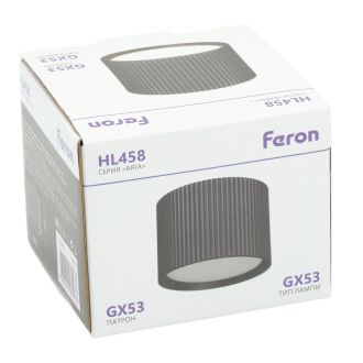 Светильник потолочный Feron HL458 Barrel ARIA 12W, 230V, GX53, черный, 51671