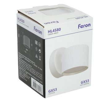 Светильник настенный Feron HL4580 ARIA 12W, 230V, GX53, белый IP20, 51674