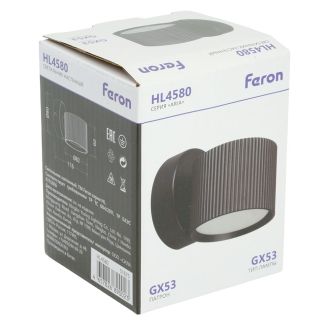 Светильник настенный Feron HL4580 ARIA 12W, 230V, GX53, черный IP20, 51675