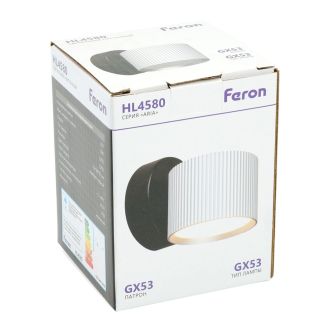 Светильник настенный Feron HL4580 ARIA 12W, 230V, GX53, серебро + черный IP20, 51676
