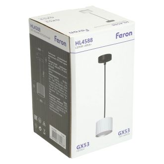 Светильник потолочный Feron Barrel HL4588 ARIA levitation 12W, 230V, GX53, серебро + черный, на подвесе 1,7 м, 51680
