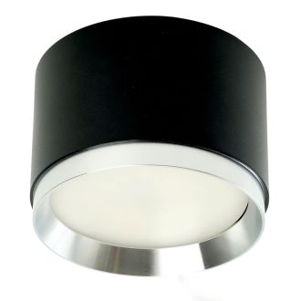 Светильник потолочный Feron Barrel DUET HL459 12W, 230V, GX53, черный + хром IP20, 51689