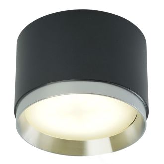 Светильник потолочный Feron Barrel DUET HL459 12W, 230V, GX53, черный + хром IP20, 51689