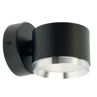 Светильник настенный Feron HL4598 Barrel DUET 12W, 230V, GX53, черный + хром IP20, 51691