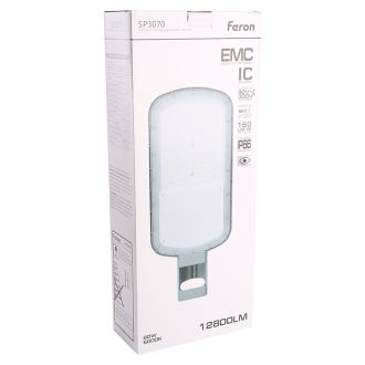 Светодиодный уличный консольный светильник Feron SP3070 80W 5000K AC90-300V, серый, 51799