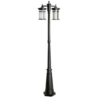 Светильник садово-парковый Feron PL768, столб 2*60W 230V E27, черный, 51822