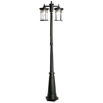 Светильник садово-парковый Feron PL768, столб 2*60W 230V E27, черный, 51822