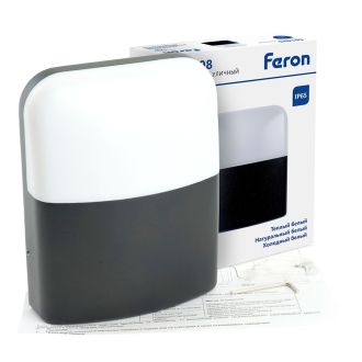 Светильник уличный светодиодный Feron DH498, 85-265V, 12W, 350Lm, 3000/4000/6400К, черный, 51831