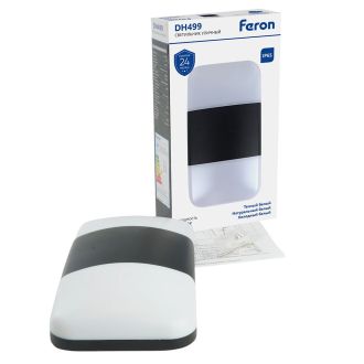 Светильник уличный светодиодный Feron DH499, 24W, 700Lm, 3000/4000/6400К, черный, 51832