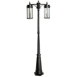 Светильник садово-парковый Feron PL788 столб 2*40W 220-240V E27, черный, 51841