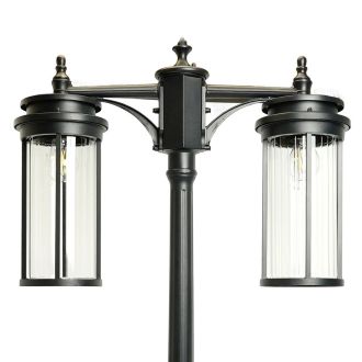 Светильник садово-парковый Feron PL788 столб 2*40W 220-240V E27, черный, 51841