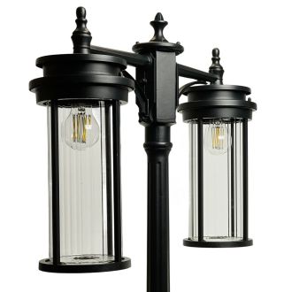 Светильник садово-парковый Feron PL788 столб 2*40W 220-240V E27, черный, 51841