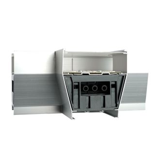 Светильник коннектор Feron AL4036T 5W 550Lm 3000К-4000К-6400K, T-образный, с ручным переключением режимов, серебро, 160*115*70мм возмож. соедин. в линию, серия RetailRay, 51871
