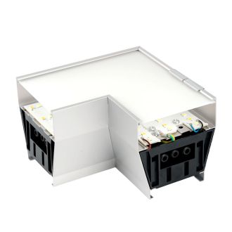 Светильник коннектор Feron AL4036L 4W 440Lm 3000К-4000К-6400K, L-образный, с ручным переключением режимов, серебро, 115*115*70мм возмож. соедин. в линию, серия RetailRay, 51872