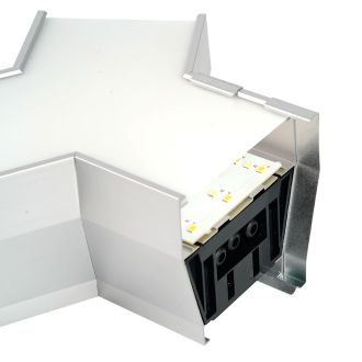 Светильник коннектор Feron AL4036Y 5W 550Lm 3000К-4000К-6400K, Y-образный, с ручным переключением режимов, серебро, 148*128*70мм возмож. соедин. в линию, серия RetailRay, 51873