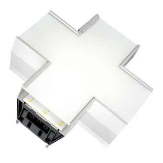 Светильник коннектор Feron AL4036X 6W 660Lm 3000К-4000К-6400K, X-образный, с ручным переключением режимов, серебро, 160*160*70мм возмож. соедин. в линию, серия RetailRay, 51874