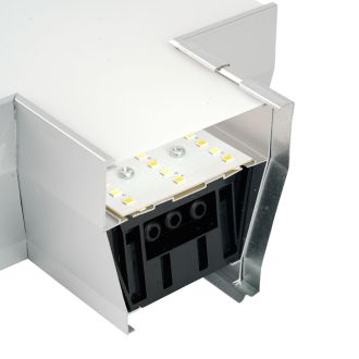 Светильник коннектор Feron AL4036X 6W 660Lm 3000К-4000К-6400K, X-образный, с ручным переключением режимов, серебро, 160*160*70мм возмож. соедин. в линию, серия RetailRay, 51874