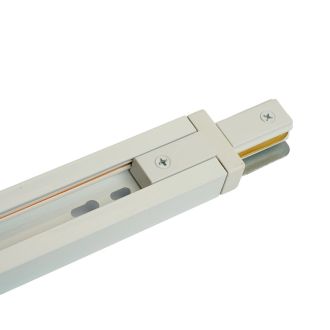 Коннектор прямой однофазный для шинопровода, белый, LD1020, Feron, 51897