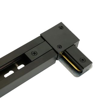 Коннектор угловой однофазный для шинопровода, черный, LD1021, Feron, 51900