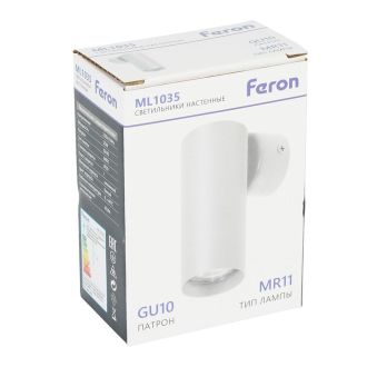 Светильник Feron ML1035 настенный под лампу GU10, черный, 51931