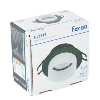 Светильник встраиваемый Feron DL3115 потолочный MR16 G5.3 черный, 51934