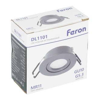 Светильник встраиваемый Feron DL1101 потолочный MR11 G5.3, GU10 черный, 51947