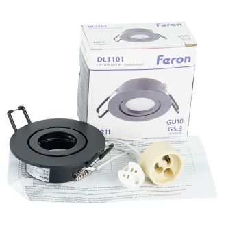 Светильник встраиваемый Feron DL1101 потолочный MR11 G5.3, GU10 черный, 51947