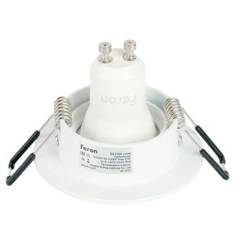 Светильник встраиваемый Feron DL1101 потолочный MR11 G5.3, GU10 белый, 51948