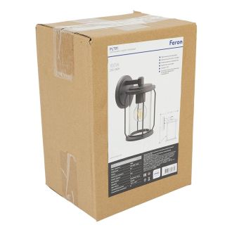 Светильник садово-парковый Feron PL791 на стену вниз 40W 220-240V E27, черный, 51965