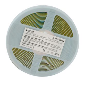 Лента светодиодная COB CCT-MIX 624SMD(2110)/ 14Вт/м 24V 5000*10*1.8мм 2700K-6500К, LS534 FERON, 51976