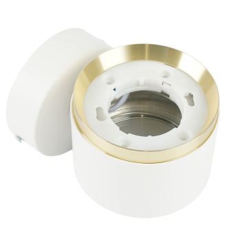Светильник настенный Feron HL4598 Barrel DUET 12W, 230V, GX53, белый + золото IP20, 52020