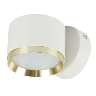 Светильник настенный Feron HL4598 Barrel DUET 12W, 230V, GX53, белый + золото IP20, 52020