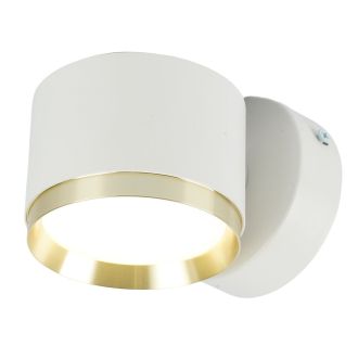 Светильник настенный Feron HL4598 Barrel DUET 12W, 230V, GX53, белый + золото IP20, 52020