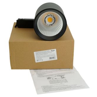 Светодиодный светильник Feron TR Reflex трековый на шинопровод 40W, 3500 Lm, 4000К, 36 градусов, черный, 3х фазный с функцией выбора мощности, 52059