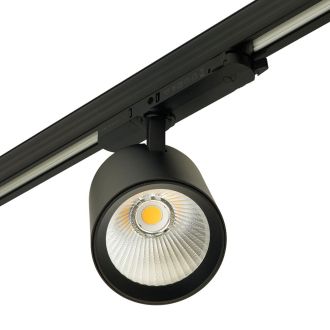 Светодиодный светильник Feron TR Reflex трековый на шинопровод 40W, 3500 Lm, 4000К, 36 градусов, черный, 3х фазный с функцией выбора мощности, 52059