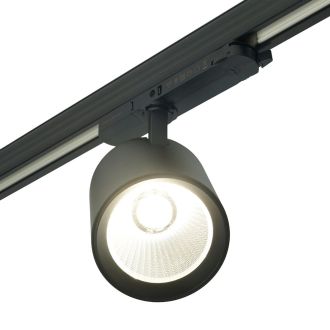 Светодиодный светильник Feron TR Reflex трековый на шинопровод 40W, 3500 Lm, 4000К, 36 градусов, черный, 3х фазный с функцией выбора мощности, 52059